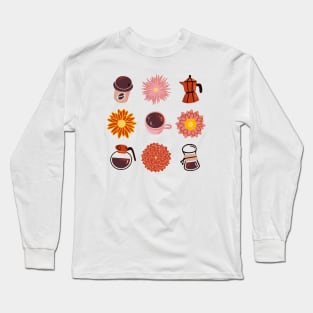 Coffee and Chrysanthemums Long Sleeve T-Shirt